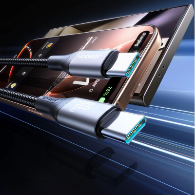 Kabllo USB C në USB C Joyroom Flash Series S A28, 1m, 60W PD, e zezë