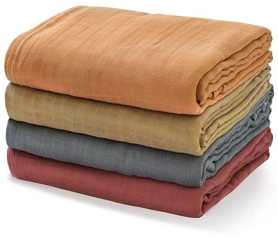 Batanije muaslin për mbështjellje Momcozy Solid Color, 120 x 120 cm, bambus dhe pambuk, njëngjyrëshe