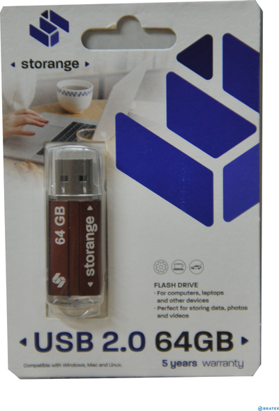 USB мемориски уред Storange STO30, 64GB, USB 2.0, црна