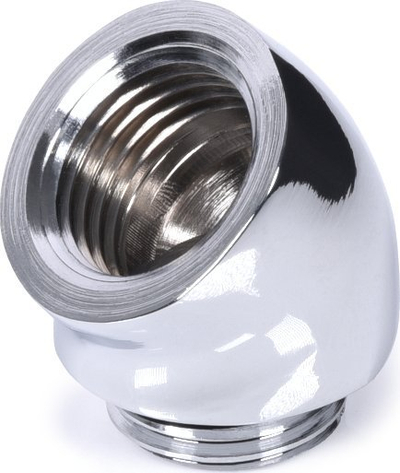 Adaptor këndor 45° Alphacool Eiszapfen 17591, G1/4 M në G1/4 F, krom