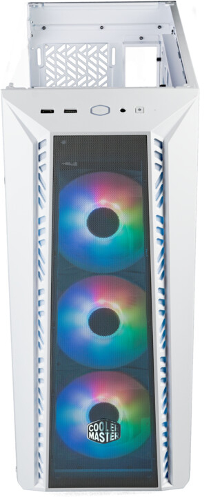 Kasë kompjuteri Cooler Master MasterBox 520 Mesh, anë transparente, e bardhë