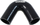 Bërryl silikoni TurboWorks G, 135°, 40mm, i zi