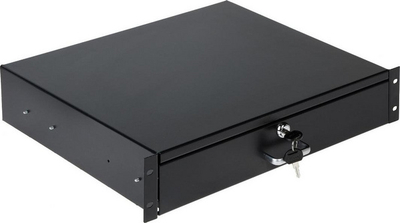 Sirtar RACK Pulsar Drawer 19" 2U RAS-R2, metalik, me kyç, i zi
