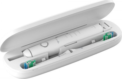 Сонична четка за заби TrueLife SonicBrush Compact Duo, сет 2 рачки, 4 заменливи глави, црна и бела