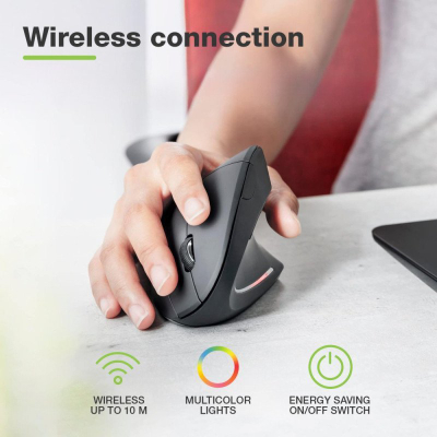 Maus wireless Techly IM 1200-VM-B, 1600 DPI, 7 butona, i zi