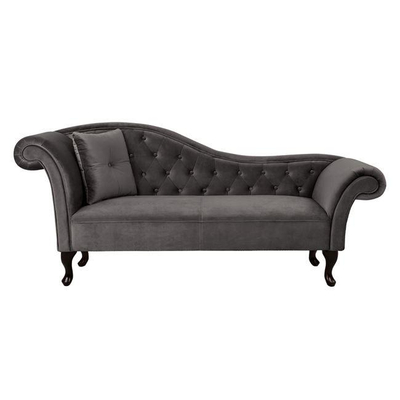 Sofa Chesterfield Niovi velvet krah i majtë 189×61×84 cm (HM3007.10), gri