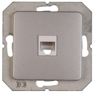 Prizë rrjeti Vila DATA SOCKET MET KLRJ45 15E2 02, RJ45, metalike, argjendtë