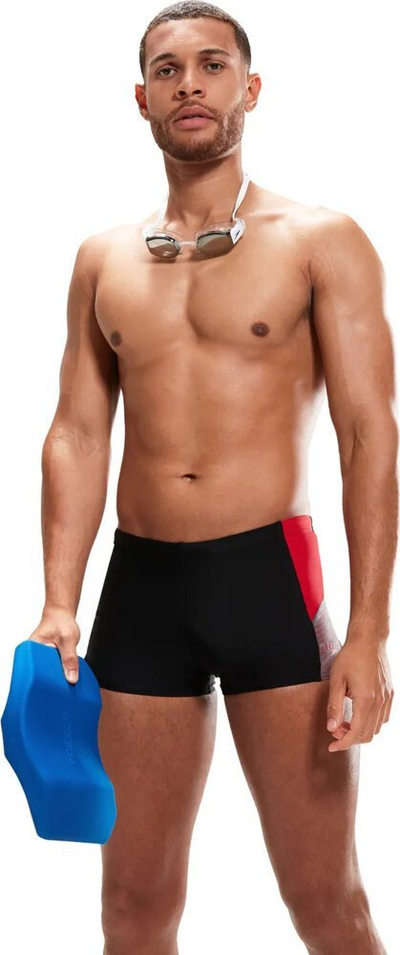 Rroba banje për çuna Speedo Dive Aquashorts, Endurance10, me kordon te beli, të zeza me të kuqe