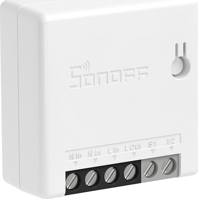 Ndërprës smart Sonoff ZigBee Mini, dy‑drejtimsh, që shkon me Alexa edhe Google Home, i bardhë