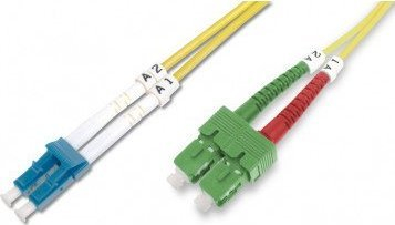Kabllo optike Digitus FO Patch Cable, SC APC në LC PC, singlemode 09/125µ, duplex, 3m