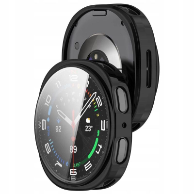 Mbulesë smartwatch Tech-Protect Defense për Samsung Galaxy Watch 8 40mm, me xham të integrum, e zezë