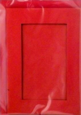 Set kartolina Passepartout me zarf C6, 10.5x15 cm, 5 copë, të kuqe