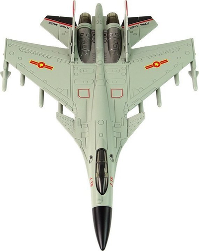 Avion lodër luftarak Leantoys J-15, me mekanizëm me fërkim, shkallë 1:72, gri