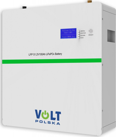 Bateri murale LiFePO4 Volt ULTRA-5, 5.12 kWh, 100 Ah, e bardhë