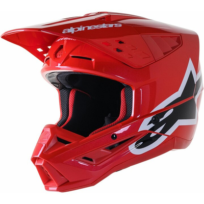 Helmetë motocross Alpinestars S-M5 Corp, madhësia S, kuqe bardhë zezë