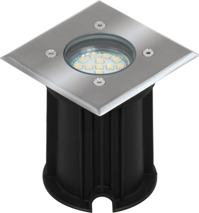 Spot tokësor i jashtëm Smartwares 01.586.20, LED 3W GU10, mban deri 800 kg, ngjyrë argjendtë