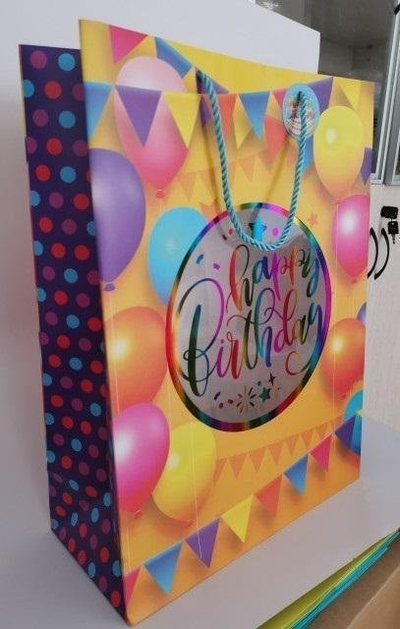Qese dhurate Fresh Birthday XLL, vertikale me dritare, shumëngjyrëshe