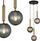 Llambadar tavani Netlighting Ravena, 3 drita, E27 LED, bronz i artë