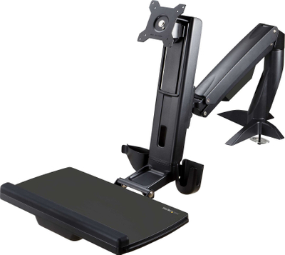 Krah monitori StarTech Sit Stand, për monitor 34\", fiksohet në tavolinë, i zi