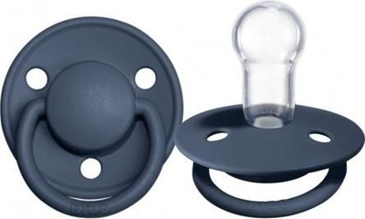 Biberon qetësues Bibs De Lux 1010280, silikoni, 0-36 muaj, blu Steel