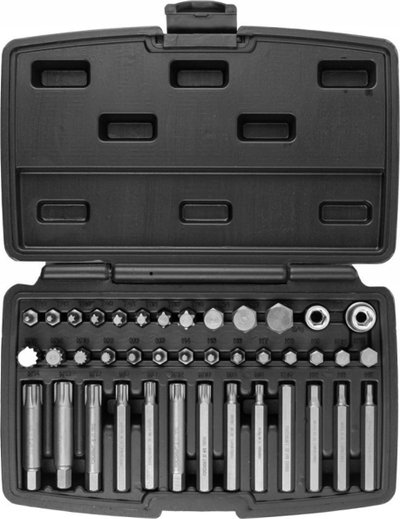 Set bitash Rockforce 4401, Torx Hex Spline, 40 copë, në kuti plastike