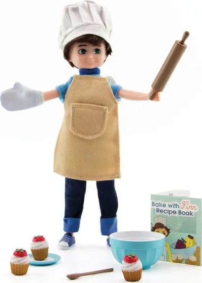Set veshje kukulle Lottie Cake Bake, aksesorë kuzhine, 3+