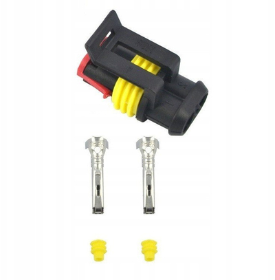 Konektor elektrik Superseal, mashkull, 2 pin, i zi