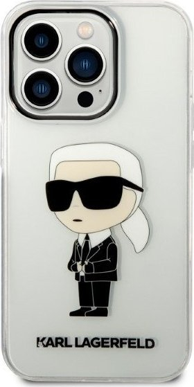 Maskë telefoni Karl Lagerfeld KLHCP14LHNIKTCT, për iPhone 14 Pro, e fortë, transparente