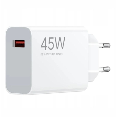 Karikues Xiaomi 45W HyperCharge Combo, USB-A, prizë EU, i bardhë