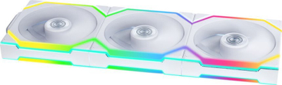 Ventilatorë PC Lian Li UNI FAN SL Wireless Blade, 120mm, ARGB PWM, të bardhë, set me 3 copa dhe hub
