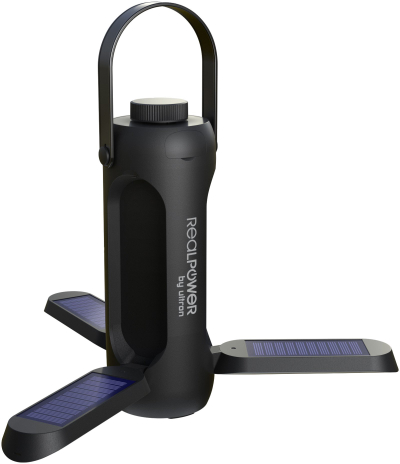 Dritë jashtme LED RealPower Outdoor Light 190, me diell, 6000mAh, e zezë
