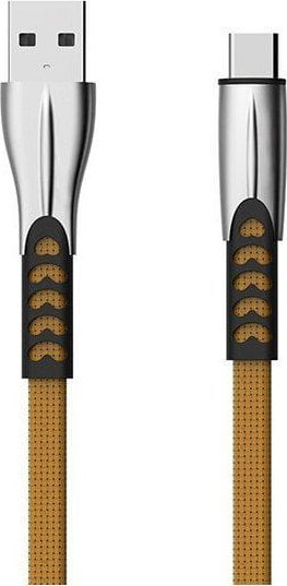 Kabllo karikimi USB Type C, 2.4A, 1m, ngjyrë gold