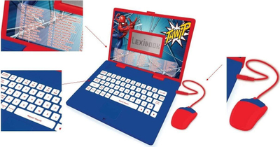 Едукативен лаптоп Lexibook Spider-Man, едукативни активности, дизајн за деца