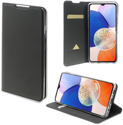 Kapak telefoni 4smarts Urban Lite, flip case, deri 6.6", i zi