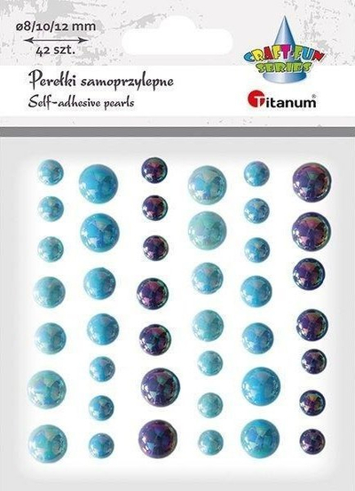 Pearla vetëngjitëse Titanum, set me 42 copë, 8 10 12 mm, blu
