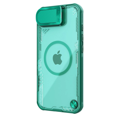 Mbulesë telefoni Nillkin Iceblade Prop Magnetic për iPhone 16e, me këmbë për ta mbajt telefonin, me kapak kamere, jeshile