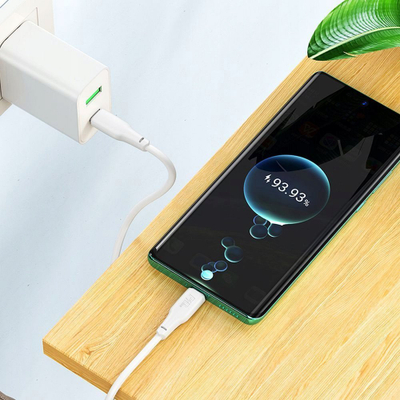 Kabllo karikimi HOCO PD100W USB C në USB C, 1m 2m, 20V 5A, e bardhë
