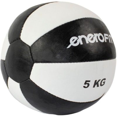 Top mjekësor Enero Fit, 5 kg, lëkurë sintetike, i zi me të bardhë