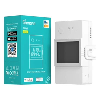 Rilé inteligjente Wi-Fi Sonoff POW Elite POWR316D, 16A, matje energjie, i bardhë