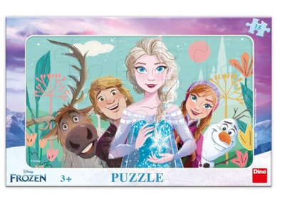 Puzzle Dino Frozen Family, 15 pjesë, për fëmijë 3+, shumëngjyrësh