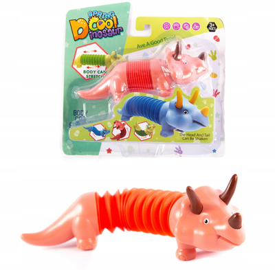Lodër dinozaur Midex Pop Tube, trup shtrirës, antistres, ngjyra të ndryshme