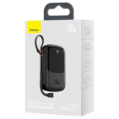 Powerbank Baseus Qpow Digital Display Lightning, 20000mAh, 20W, i zi