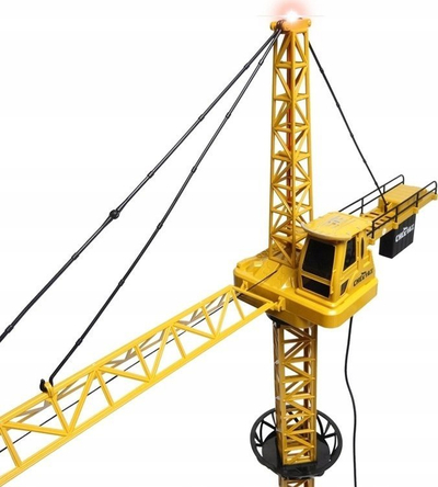 Lodër vinç 678 Tower Crane, 128 cm, me telekomandë, i verdhë
