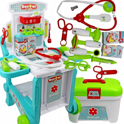 Set lodrash doktoreshe Doctor Kids Maksik, me karrocë, me aksesore, shumëngjyrësh