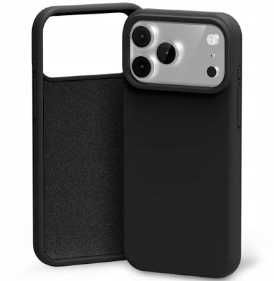 Kapak silikoni Mercury për iPhone 17 Pro Max, smartphone cover, i zi