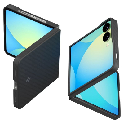 Mbrojtëse telefoni Spigen Air Skin Aramid për Galaxy Z Flip 7, shumë e hollë, shkon me karikim wireless, e zezë
