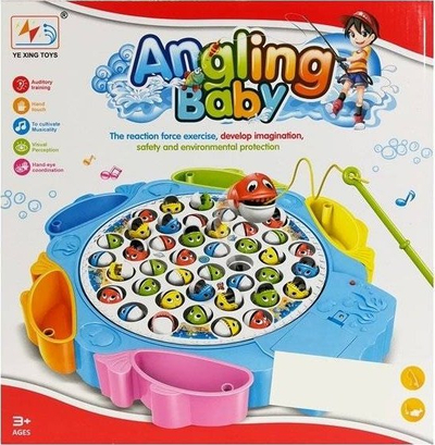 Lojë peshkimi Lean Toys Angling Baby, 42 peshq, 4 shkopinj, blu