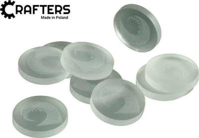 Tokenë loje Crafters Tentacle V2, akrilik sateni 22mm, set 10 copë, transparentë