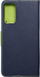 Këllëf portofol Fancy për Samsung Galaxy M23, me këmbë mbështetëse, mbyllje me magnet, blu navy me lime