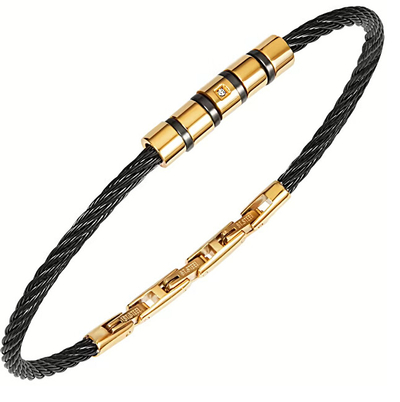 Byzylyk për meshkuj Breil Jewels Loop TJ3437, çelik, i zi